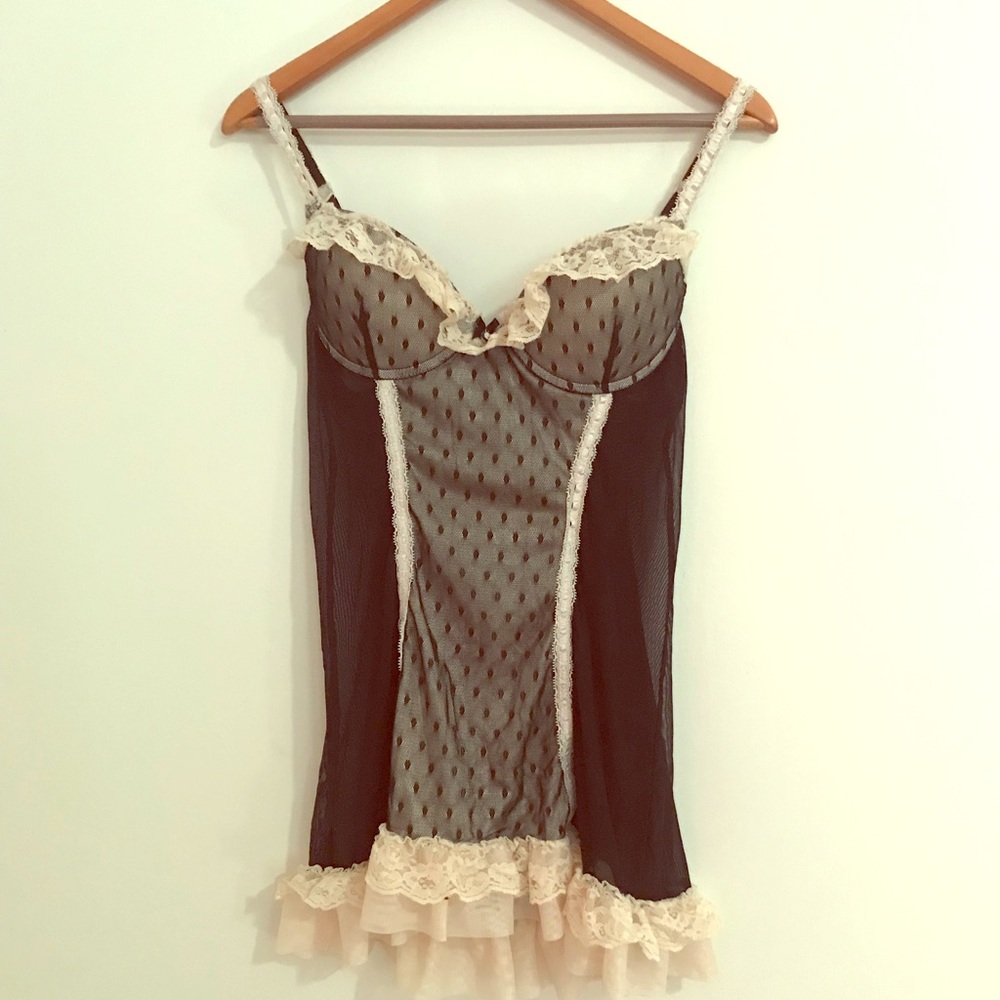 Lace babydoll lingerie dress